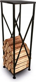 Kandalló tűzifa rendszerező kosár állvány 37x37x111cm
