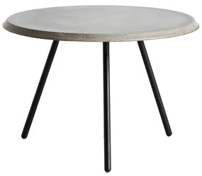 Dohányzóasztal "Sorround", 14 változat - Woud Variáns: Ø 60 cm - beton | fekete lábak (39,5 cm)