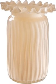 CREAM üveg váza 23 cm