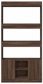 barna tölgy színű szerelt fa magasszekrény 92 x 33 x 180 cm