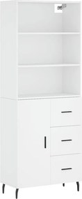 vidaXL fehér szerelt fa magasszekrény 69,5 x 34 x 180 cm