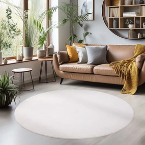 Krémszínű mosható kerek szőnyeg ø 200 cm Sky – Ayyildiz Carpets
