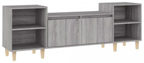szürke sonoma színű szerelt fa TV-szekrény 160x35x55 cm