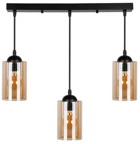 Fekete függőlámpa üveg búrával 10x55 cm Bistro – Candellux Lighting