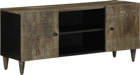 vidaXL világosszürke tömör mangófa TV-szekrény 105x33,5x46 cm