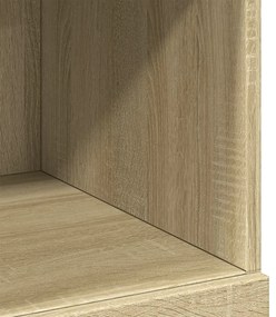 sonoma tölgy színű szerelt fa magasszekrény 80 x 42,5 x 124 cm
