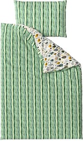 Krepp ágynemű TREEVELLA POLY zöld Ágyneműhuzat mérete: 2 db 70 x 90 cm | 200 x 220 cm