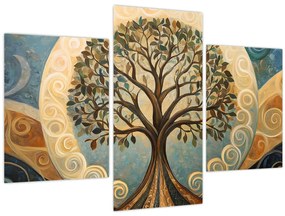 Kép – Életfa és spirálok (90x60 cm)