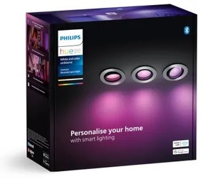 Philips - KÉSZLET 3xLED RGBW Dimmelhető függesztett mennyezeti lámpa Hue CENTURA 1xGU10/4,2W/230V