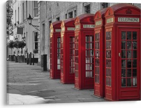 Kép - Londoni telefonfülkék (70x50 cm)