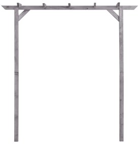 Szürke impregnált fenyőfa kerti pergola 200 x 40 x 205 cm