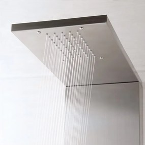 Zuhanypanel EYN TP1554 LED-világítással és masszázsfúvókákkal, fali vagy sarokba szereléshez, több színváltozatban — Fali szerelés