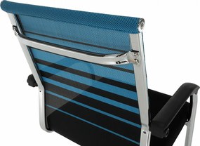 Tárgyalószék, kék/fekete, szövet, ESIN