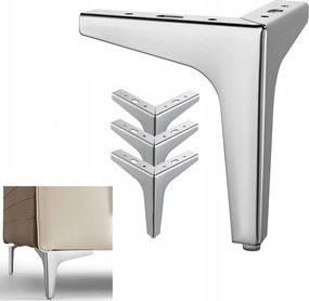 Bútorlábak Ezüst Matt Komód Szekrény Loft Szett 15 CM