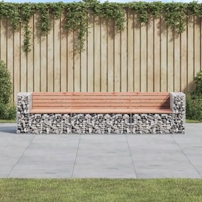 vidaXL tömör duglászfenyő gabion kerti pad 287x71x65,5 cm