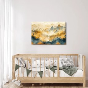 Kép - Hegyek, akvarell (90x60 cm)