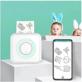Hordozható akkumulátoros mini printer, intelligens nyomtató hőpapírral, bluetooth kapcsolattal TT-2004