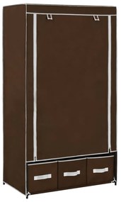 vidaXL barna szövet ruhásszekrény 87 x 49 x 159 cm