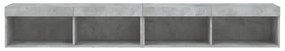 2 db betonszürke TV-szekrény LED-világítással 100x30x30 cm