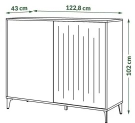 RONJA komód taupe/fekete