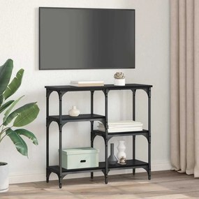 vidaXL polcokkal tárolóval Musta tammi 80 x 29 x 75 cm Faanyag