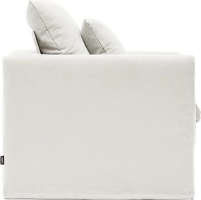 Fehér len fotel Nora – Kave Home