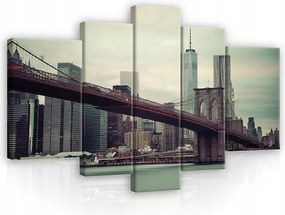 Vászonkép falikép város híd folyó 170x100