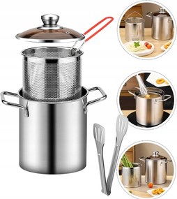 Spárga Tészta Fazék Zöldség Fazék 3L Rozsdamentes Acél Szűrő