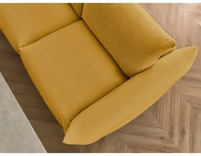 Sárga kinyitható kanapé 214 cm Ernest – Bobochic Paris