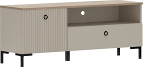 TV-állvány, szürkésbarna Taupe/silverjack tölgy, DOMCA 1K1S