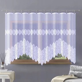Gyönyörű elegáns jacquard függöny fehér 125 cm Vineala A052
