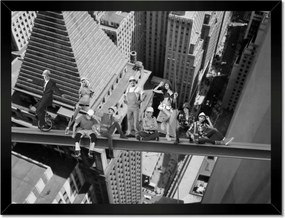 Poszterek keretben 40x30 Munkások a gerendán Ny Us