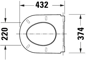 Duravit 28210000 - WC-ülőke D-CODE 37,4x43,3 cm fehér