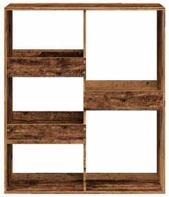 antik fa színű szerelt fa térelválasztó 100 x 33 x 115 cm