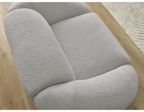 Világosszürke buklé fotel Tina – Bobochic Paris