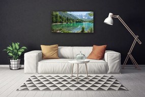 Vászonfotó Természet-hegység Lake Forest 125x50 cm