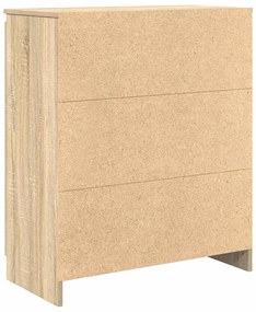 sonoma tölgy szerelt fa tálalószekrény fiókos 71x35x84 cm