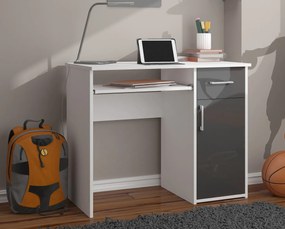 PC asztal Padma (fehér + fényes grafit). Akció -15%. 1068908
