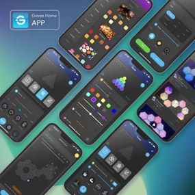 Govee - KÉSZLET 10x LED Lámpa Glide Hexa Pro LED Smart RGBIC Wi-Fi