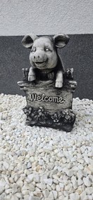 Beton figura Malac Welkome kerti figurák kerti dekoráció