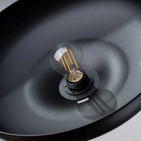 Sollux SL.1324 - Csillár zsinóron INDY 1xE27/15W/230V átm. 38 cm fekete