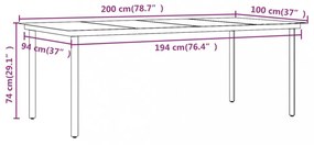 9 részes polyrattan és üveg kerti étkezőgarnitúra párnákkal