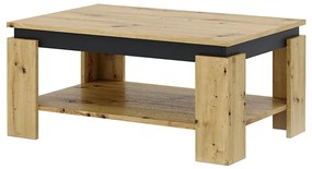 Dohányzóasztal LUNO artisan tölgy/fekete