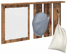 Fali Kabáthorog polcokkal Régi fa 85 x 10 x 45 cm Faanyag