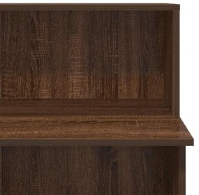 recepciós pult barna tölgyszínű 100x50x103,5 cm szerelt fa