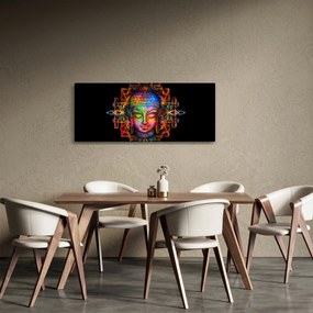 Kép - Buddha mellszobra neon színekben (120x50 cm)