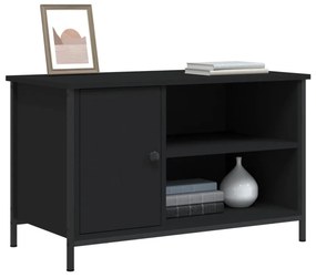 fekete szerelt fa TV-szekrény 80x40x50 cm
