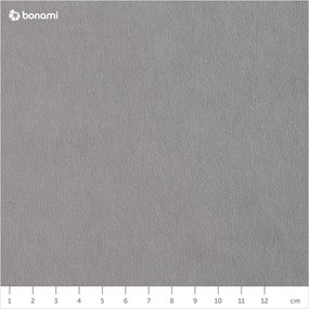 Világosszürke bársony kinyitható sarokkanapé (jobb oldali) Sweet Harmony – Miuform