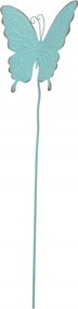 Dekorációs kerti pikk-pakk színes pillangó dekoráció pálcikán 61 cm