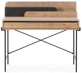 Tölgyfa szekreter típusú íróasztal 60x113 cm Lila – Marckeric